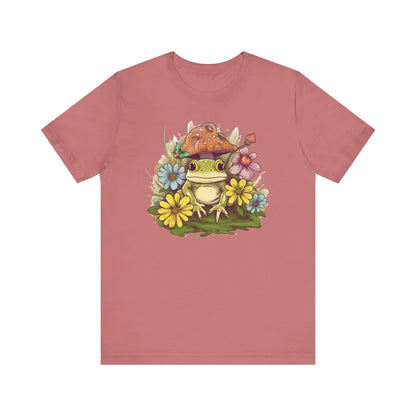 Cute Frog and Flower Unisex Jersey Tee