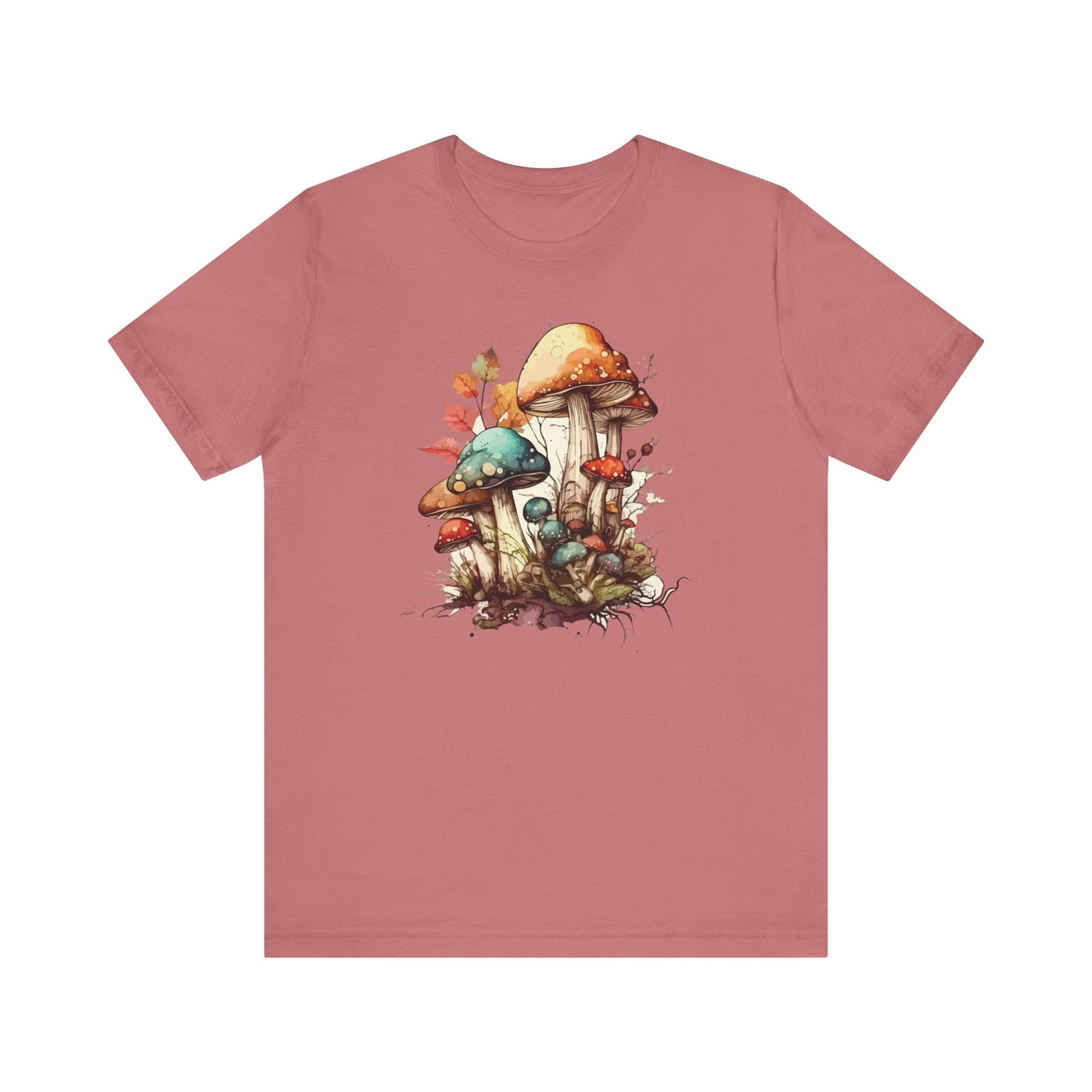 Whimsical Mushroom Graphic Tee - Nature Lover's Unisex Jersey T-Shirt