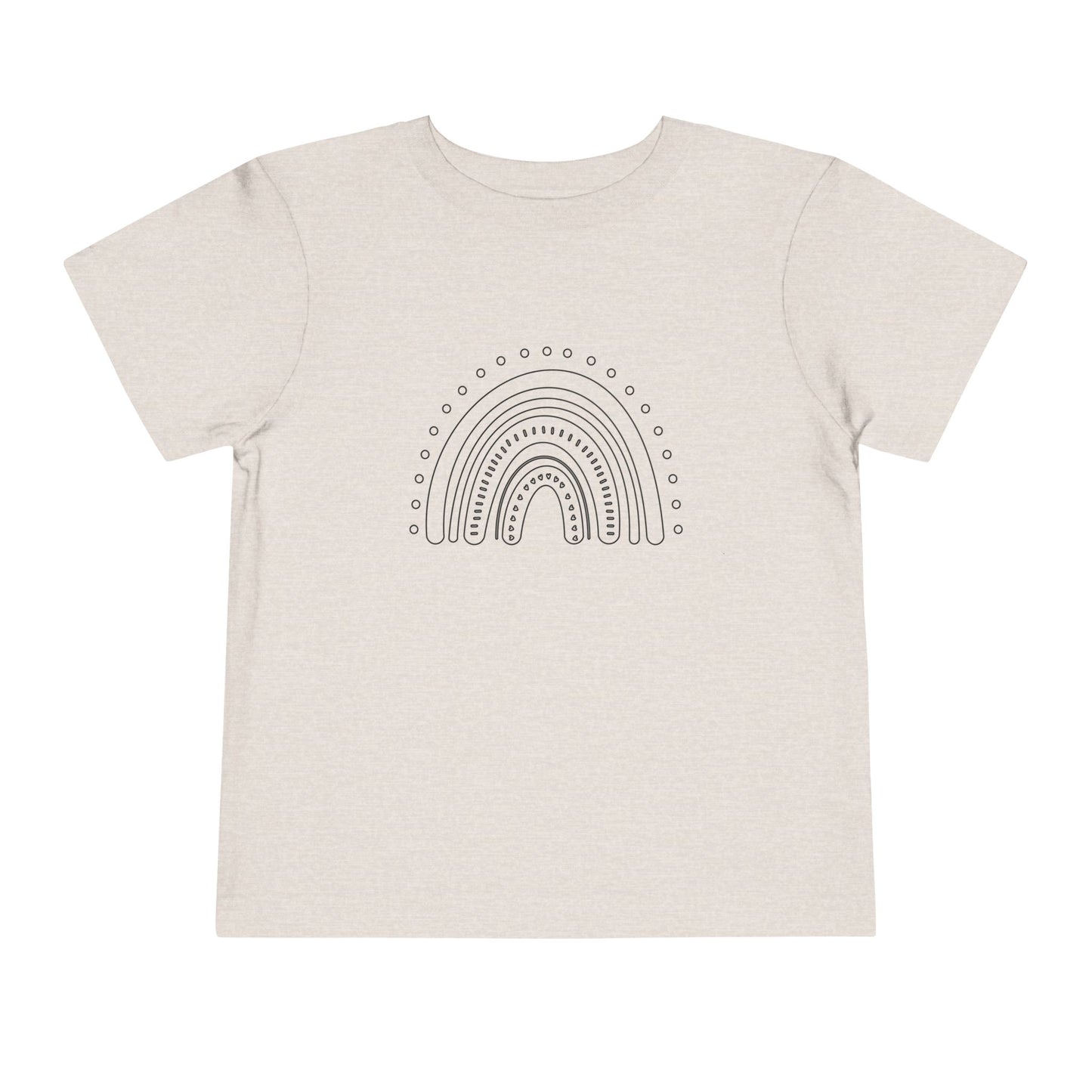Toddler Rainbow Short Sleeve Tee - Cute Kids' T-Shirt for Playtime and Celebrations