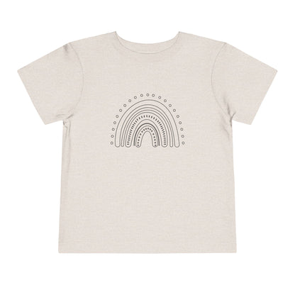 Toddler Rainbow Short Sleeve Tee - Cute Kids' T-Shirt for Playtime and Celebrations