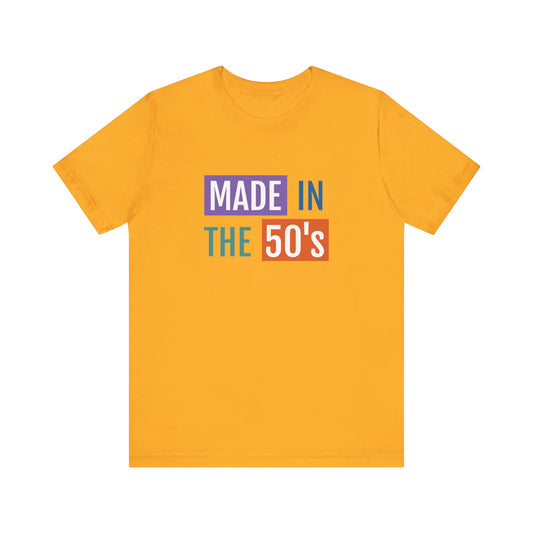 Vintage 50's Made Short Sleeve Tee - Retro Unisex Jersey T-Shirt