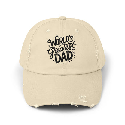 World's Greatest Dad Distressed Cap - Perfect Father's Day Gift