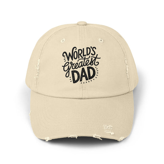 World's Greatest Dad Distressed Cap - Perfect Father's Day Gift