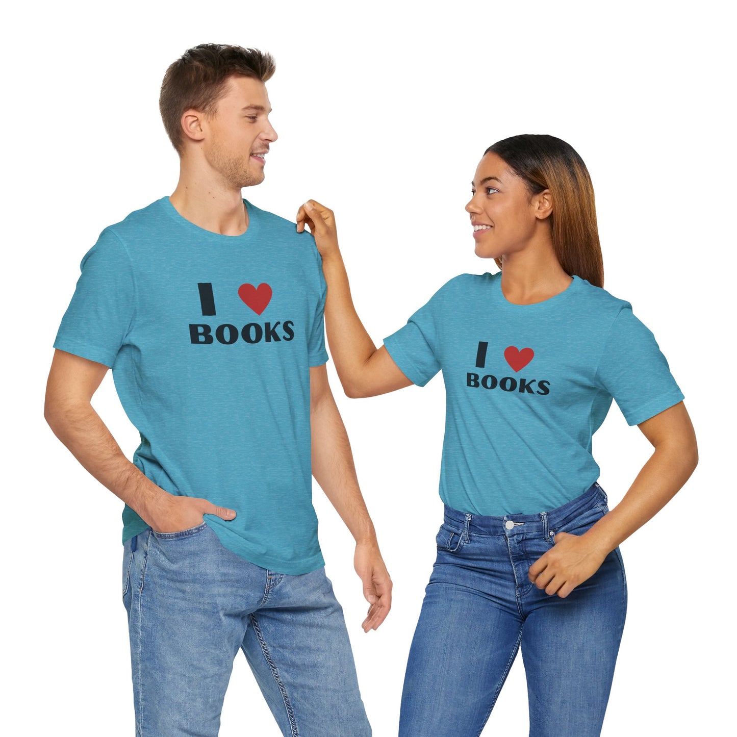 I ❤️ Books Unisex Jersey Tee - Perfect Gift for Book Lovers
