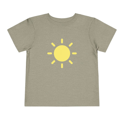 Sunny Days Toddler Short Sleeve Tee - Bright Yellow Sun Design for Playful Kids