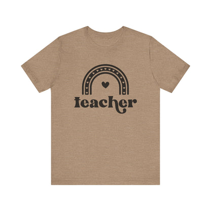 Teacher Rainbow Tee - Unisex Short Sleeve T-Shirt