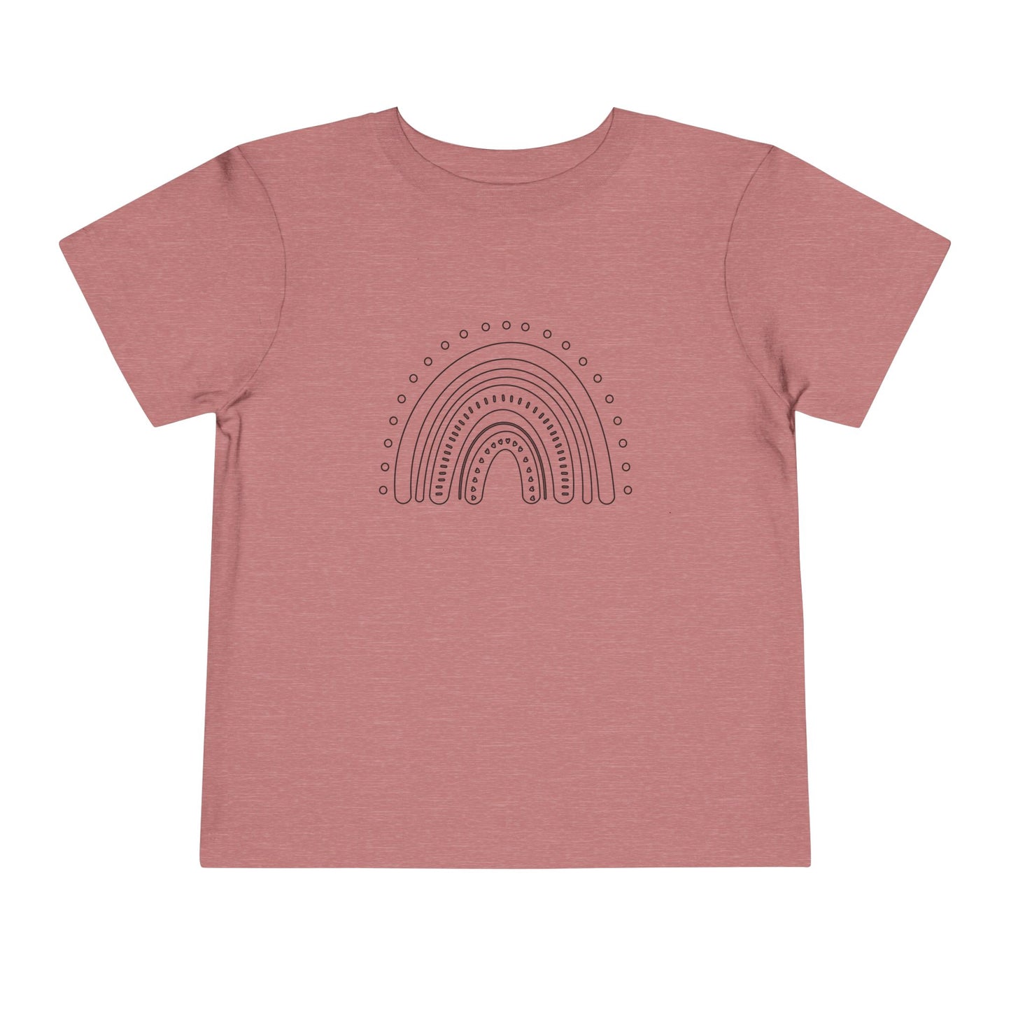 Toddler Rainbow Short Sleeve Tee - Cute Kids' T-Shirt for Playtime and Celebrations