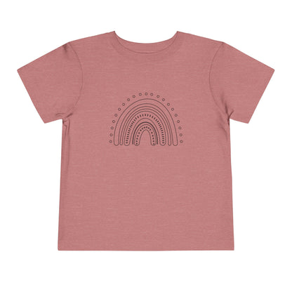 Toddler Rainbow Short Sleeve Tee - Cute Kids' T-Shirt for Playtime and Celebrations