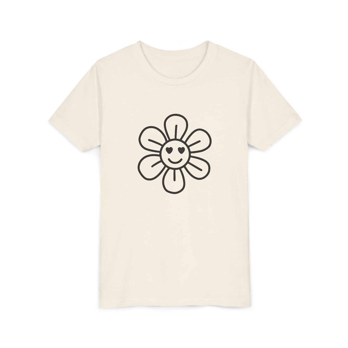 Cute Flower Youth Short Sleeve Tee - Happy Kids Tee for Summer & Beaming Occasions