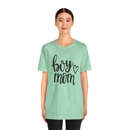 Boy Mom Graphic Tee -Jersey Short Sleeve T-Shirt