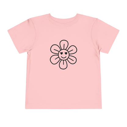 Happy Flower Toddler Short Sleeve Tee - Cute & Comfortable Kids T-Shirt