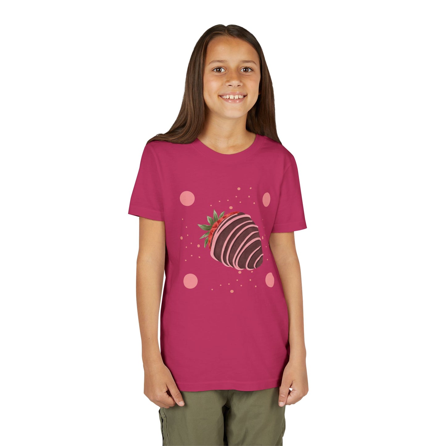 Chocolate Covered Strawberry Youth Tee - Fun & Playful Kid's Shirt for Summer (The Melanie)