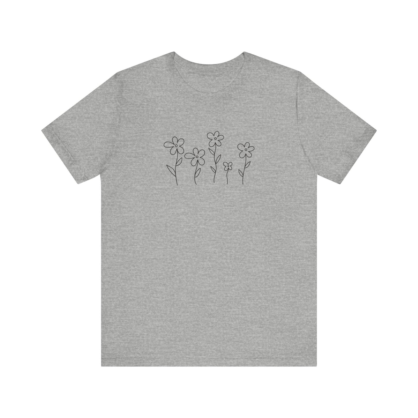 Floral Graphic Tee - Casual Comfort for Nature Lovers