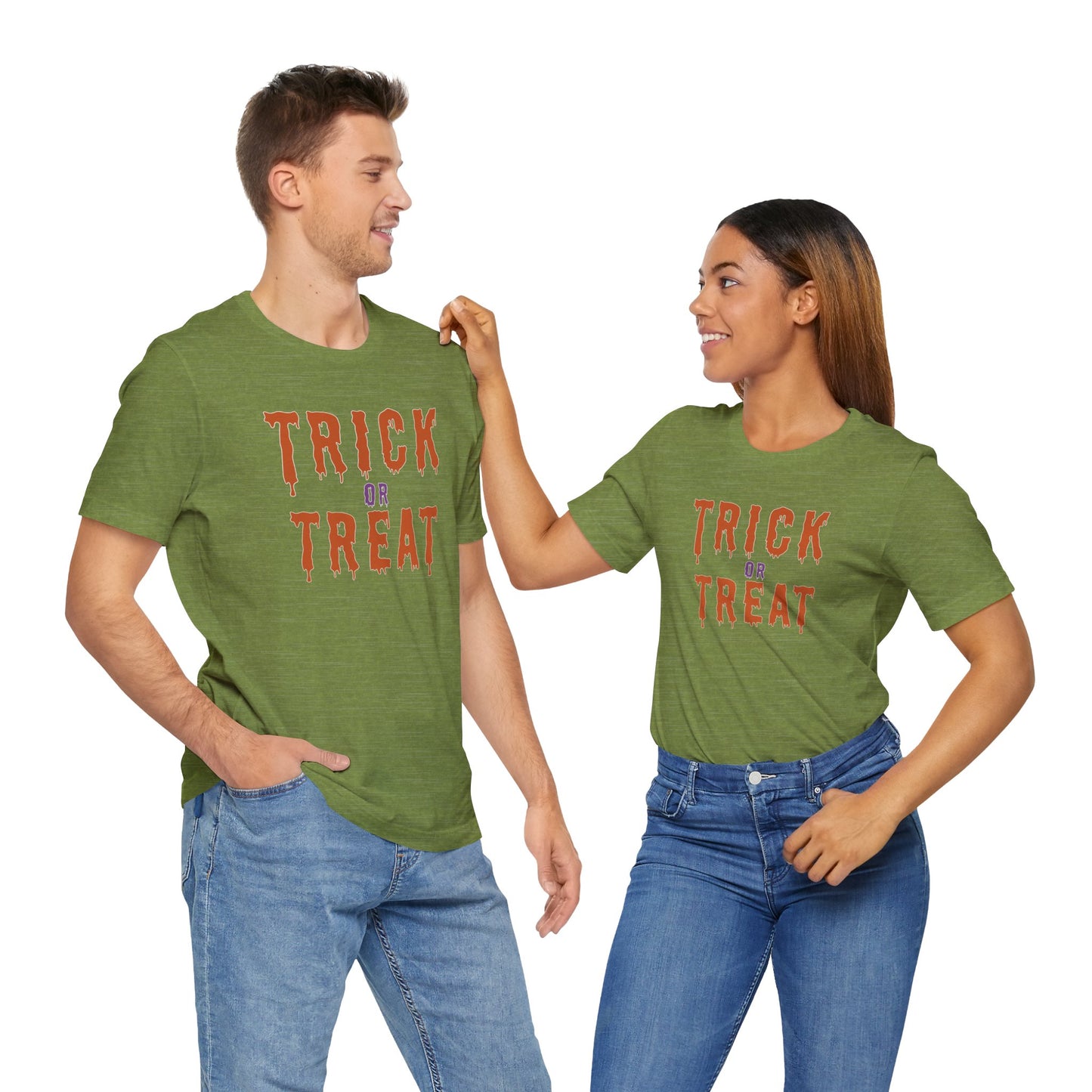 Halloween Trick or Treat Tee, T-Shirt, Spooky Outfit, Fall Festivities, Halloween Costume, October Celebration