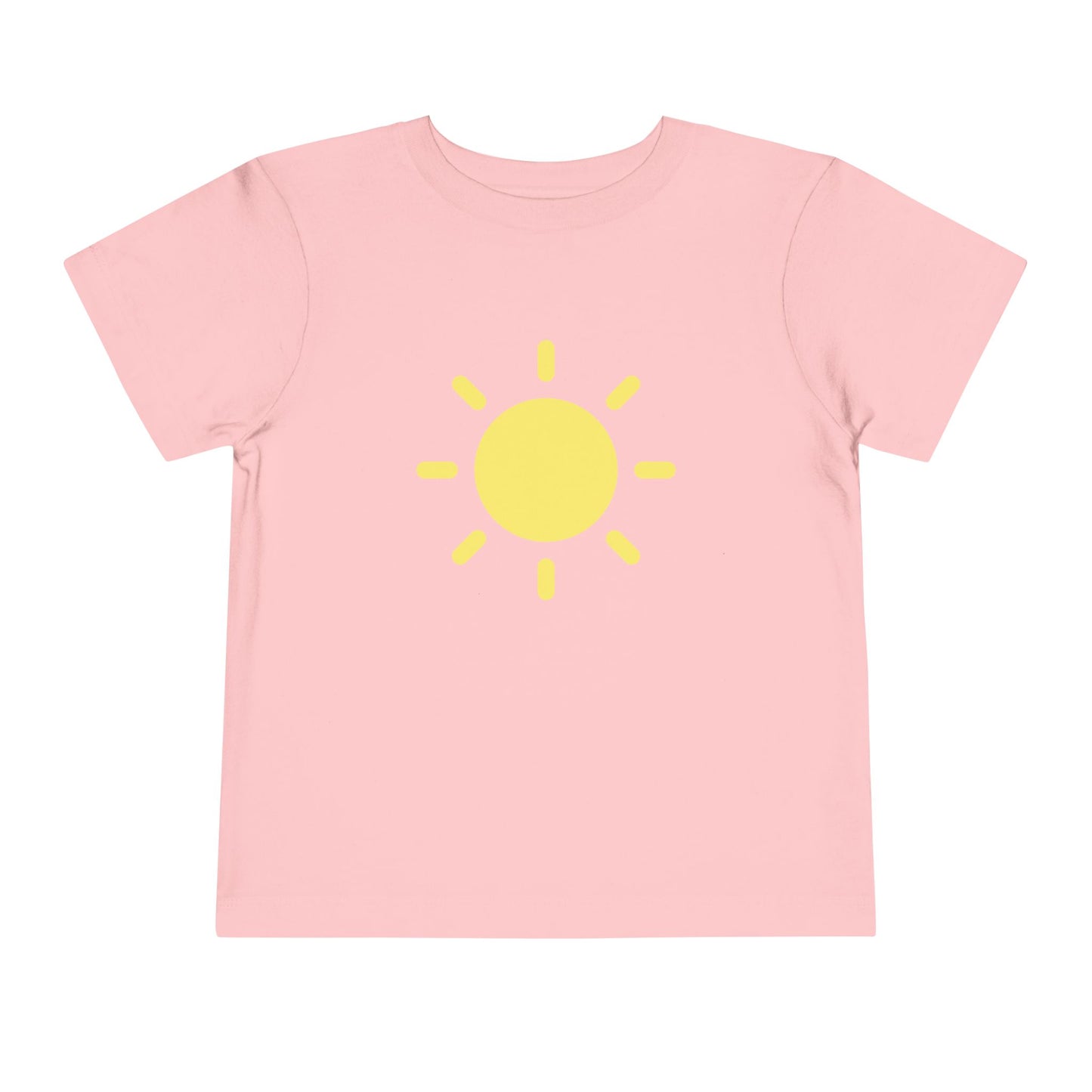 Sunny Days Toddler Short Sleeve Tee - Bright Yellow Sun Design for Playful Kids