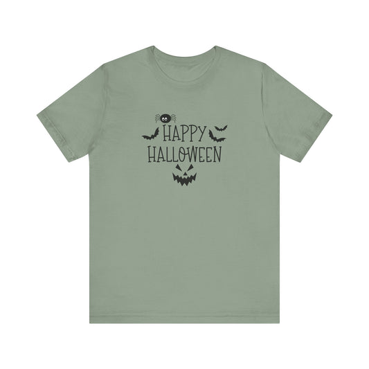 Happy Halloween Tee, Spooky T-Shirt for Fall, Halloween Party Attire, Trick or Treat Shirt, Casual Halloween Outfit