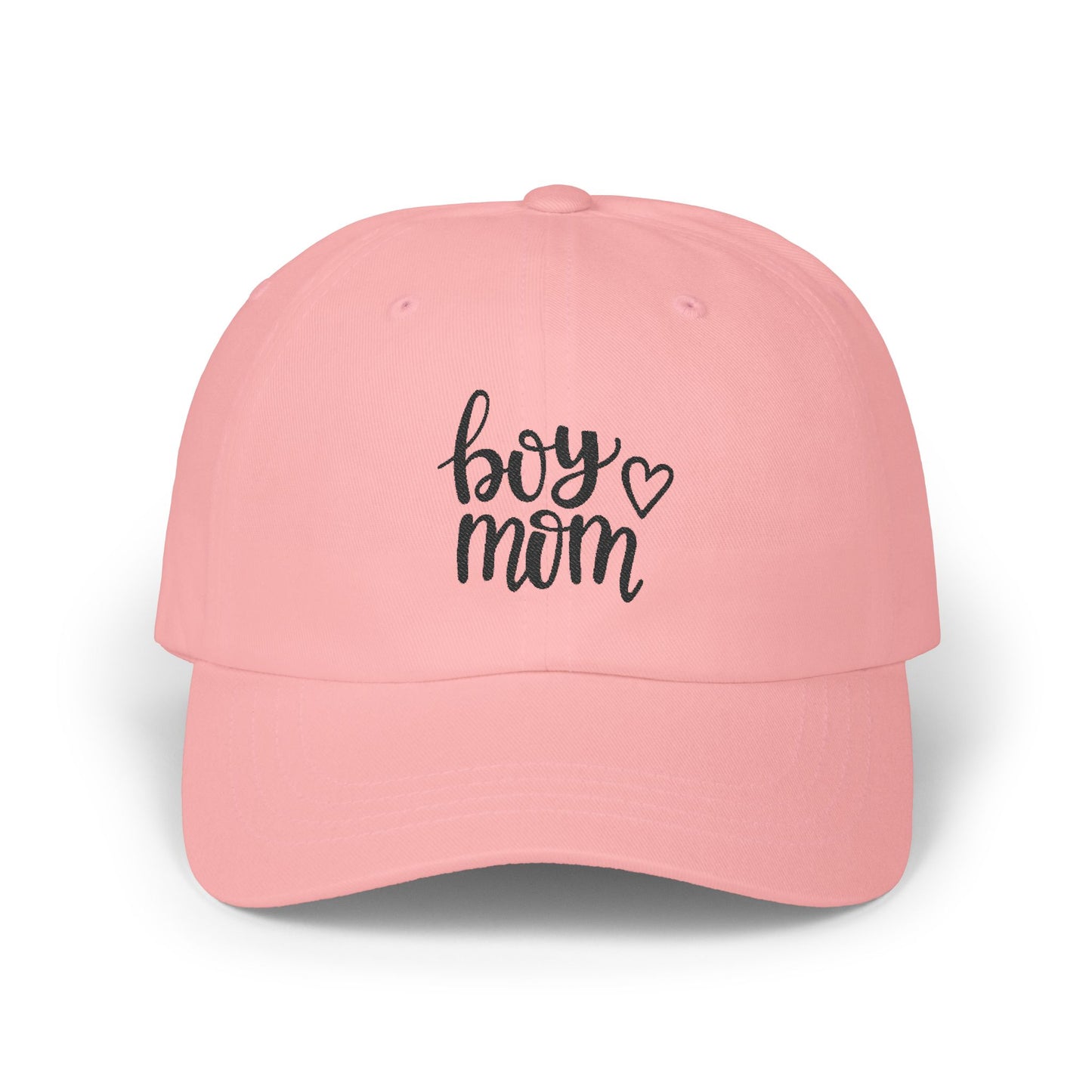 Boy Mom Classic Dad Cap - Stylish White Hat for Proud Mothers