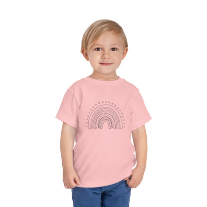 Toddler Rainbow Short Sleeve Tee - Cute Kids' T-Shirt for Playtime and Celebrations