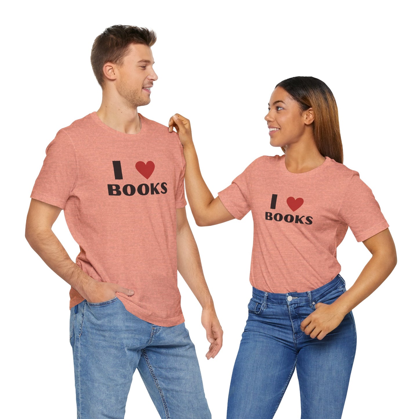 I ❤️ Books Unisex Jersey Tee - Perfect Gift for Book Lovers
