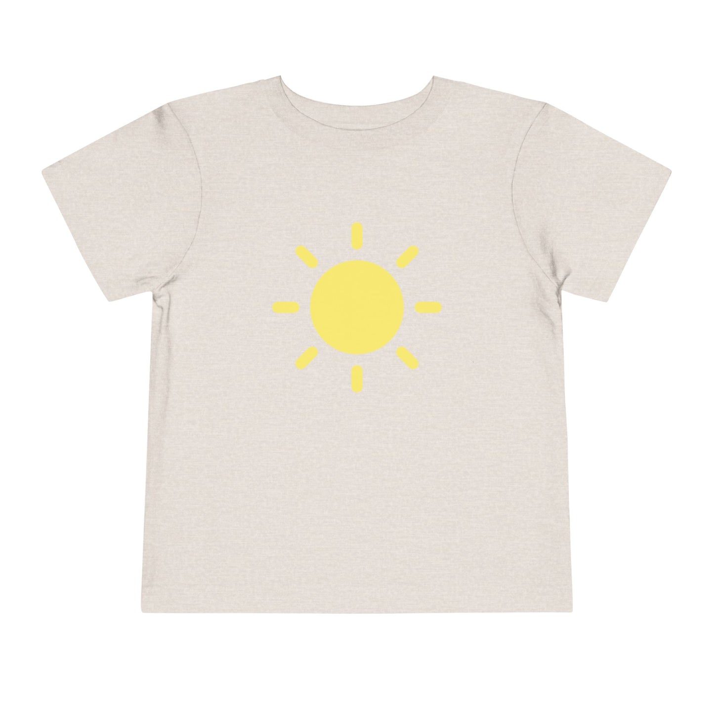 Sunny Days Toddler Short Sleeve Tee - Bright Yellow Sun Design for Playful Kids