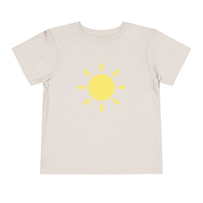 Sunny Days Toddler Short Sleeve Tee - Bright Yellow Sun Design for Playful Kids
