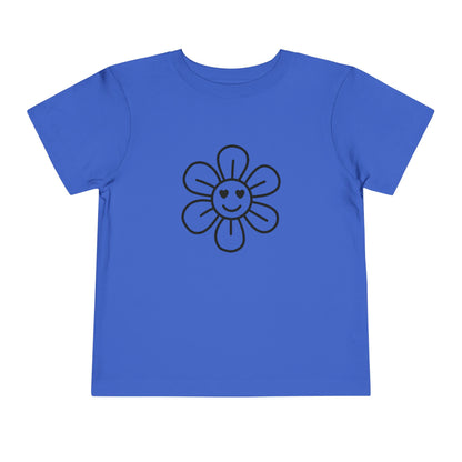 Happy Flower Toddler Short Sleeve Tee - Cute & Comfortable Kids T-Shirt