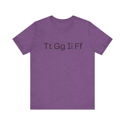 Stylish ABC Typography Unisex Tee | Casual T-Shirt, Lettering Top, Graphic Shirt, Unique Gift for Teachers, Everyday Wear