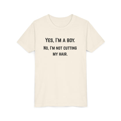 Funny Youth Short Sleeve Tee - 'Yes, I'm a Boy' Statement Shirt (The Colton)