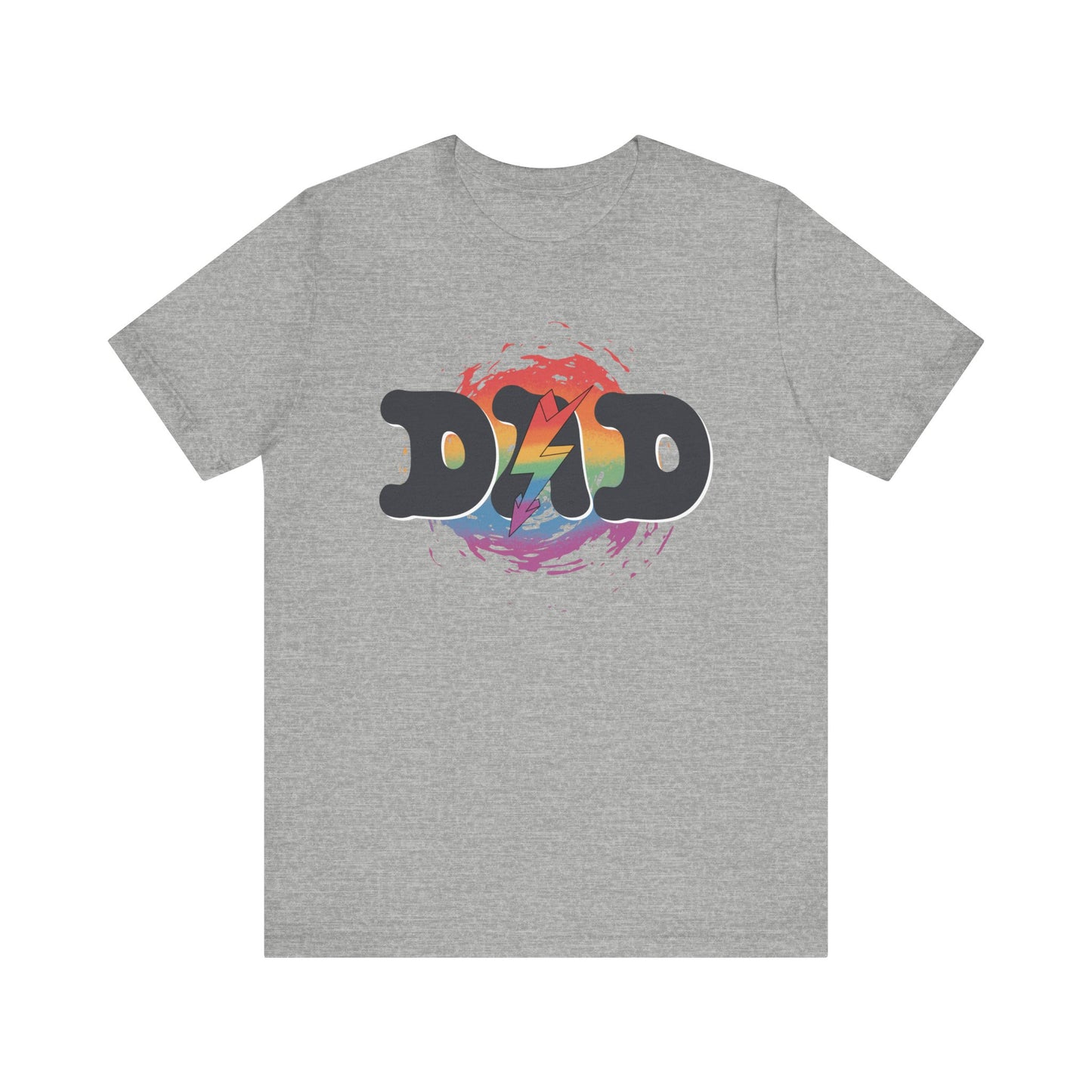 Colorful ‘DAD’ Graphic Tee - Casual Father's Day Gift