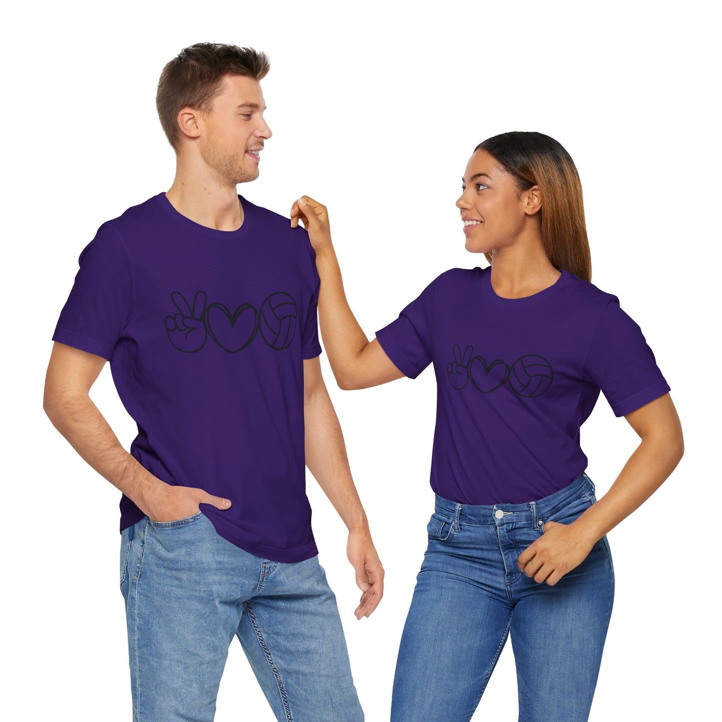 Peace Love Volleyball Unisex Jersey Tee