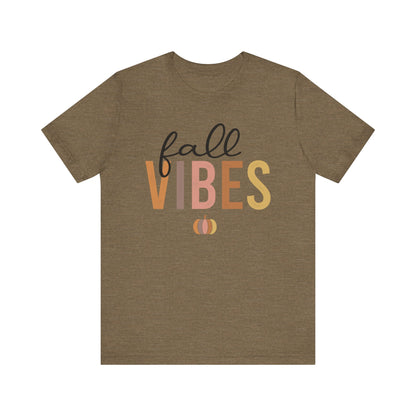 Fall Vibes Tee, Autumn T-Shirt, Seasonal Graphic Tee, Thanksgiving Outfit, Cozy Casual Wear, Pumpkin Spice Shirt