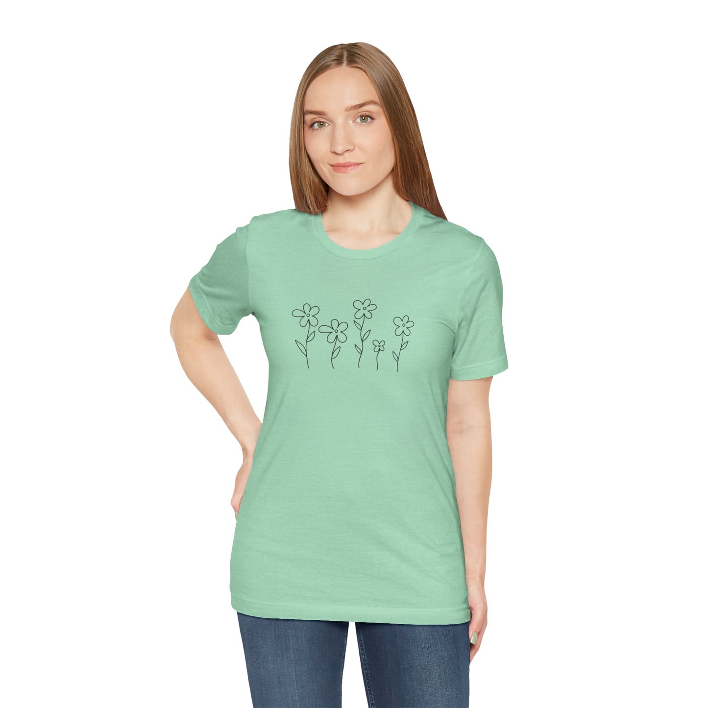 Floral Graphic Tee - Casual Comfort for Nature Lovers