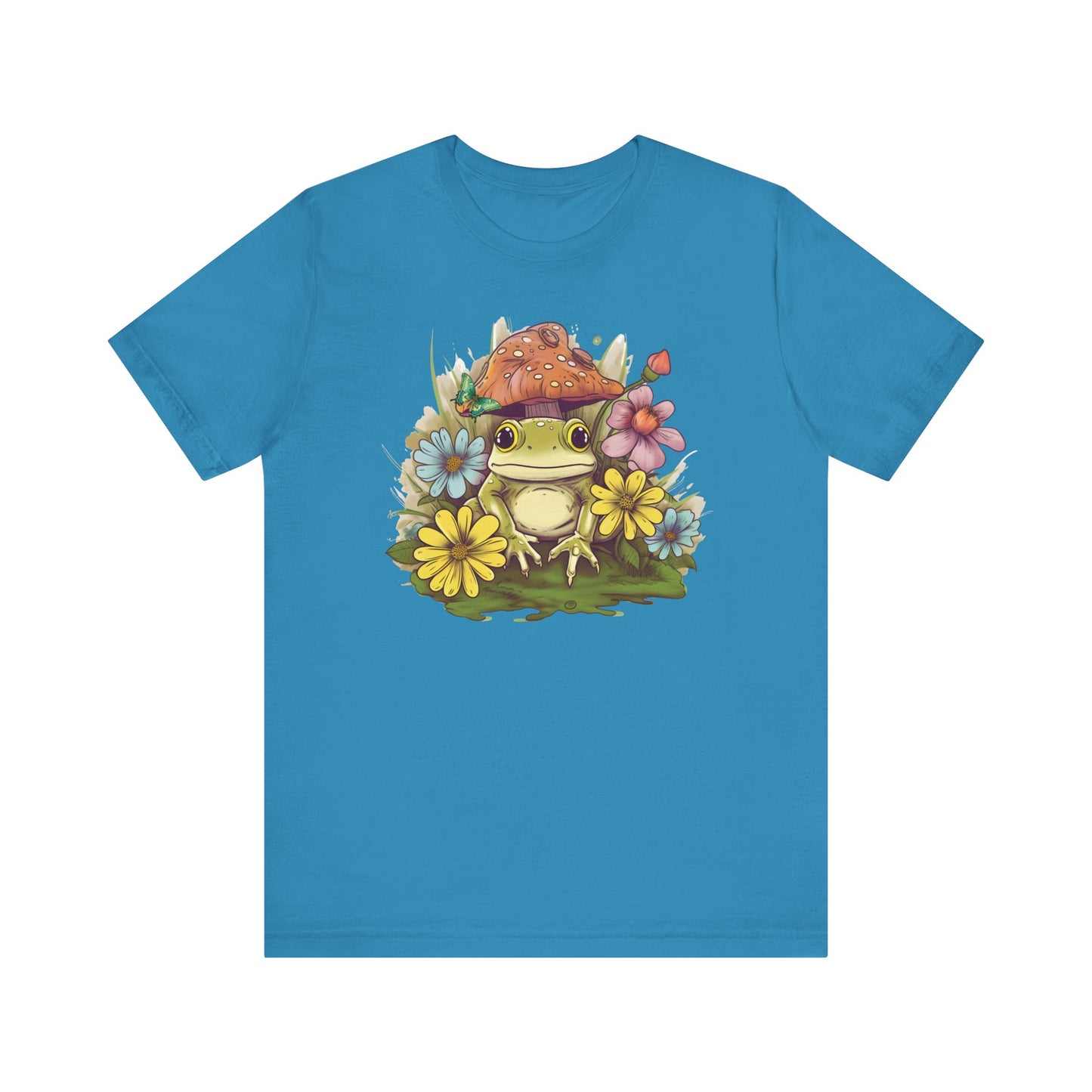 Cute Frog and Flower Unisex Jersey Tee