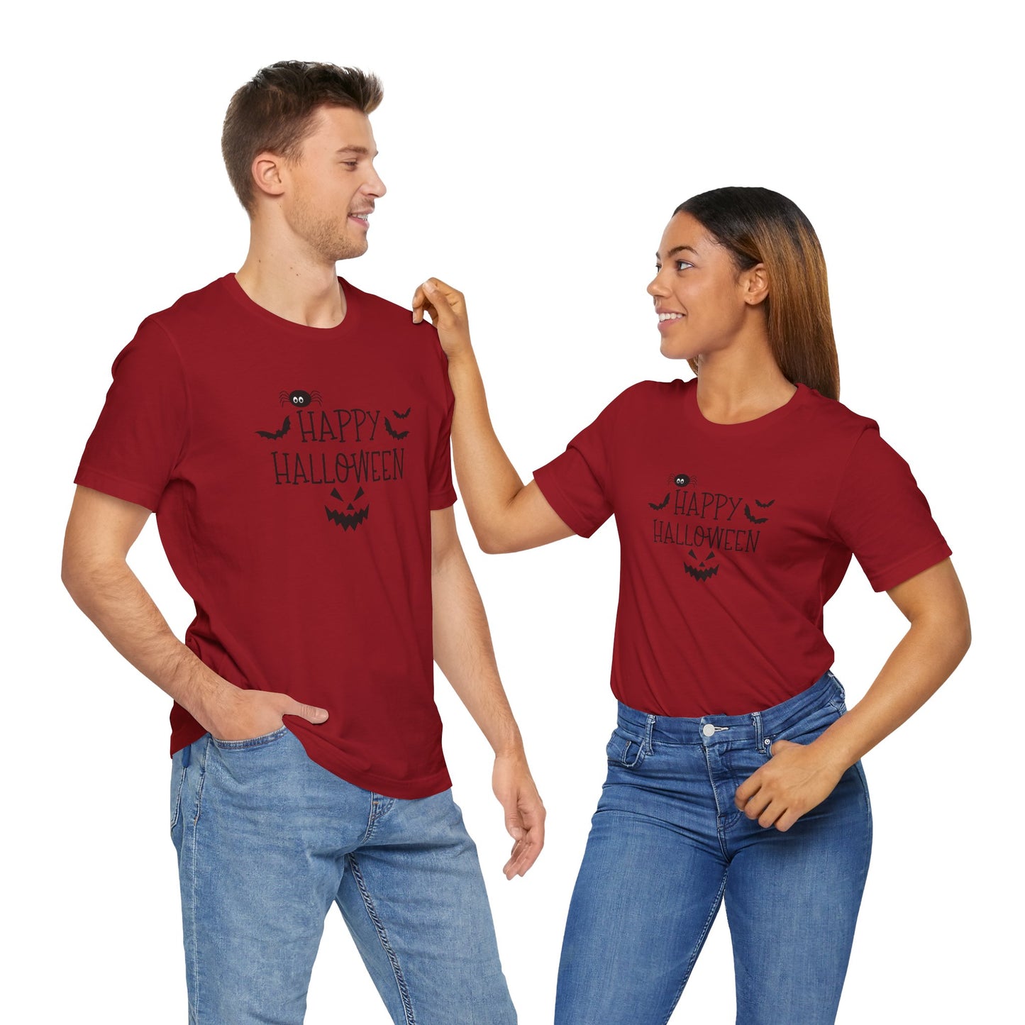 Happy Halloween Tee, Spooky T-Shirt for Fall, Halloween Party Attire, Trick or Treat Shirt, Casual Halloween Outfit