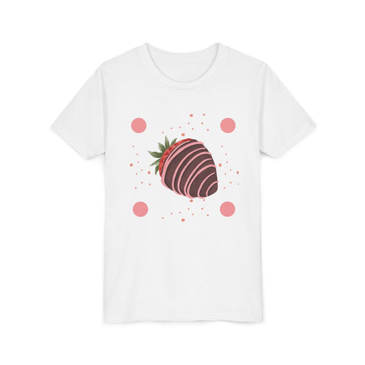 Chocolate Covered Strawberry Youth Tee - Fun & Playful Kid's Shirt for Summer (The Melanie)