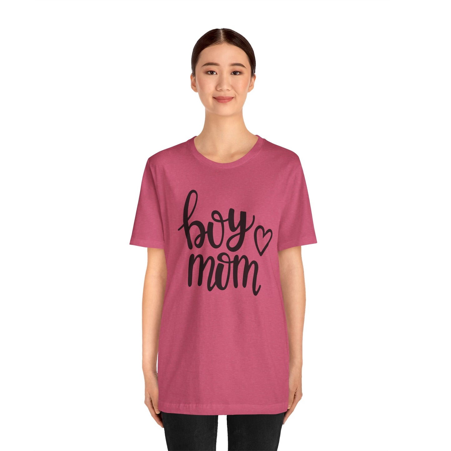 Boy Mom Graphic Tee -Jersey Short Sleeve T-Shirt