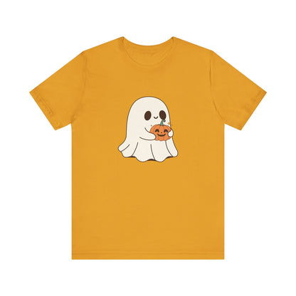 Cute Ghost Halloween Tee, Halloween Shirt, Spooky Season Top, Pumpkin Lover Gift, Casual Fall Wear, Halloween Outfits
