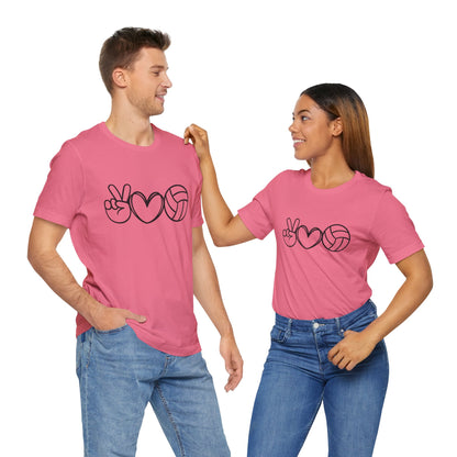 Peace Love Volleyball Unisex Jersey Tee