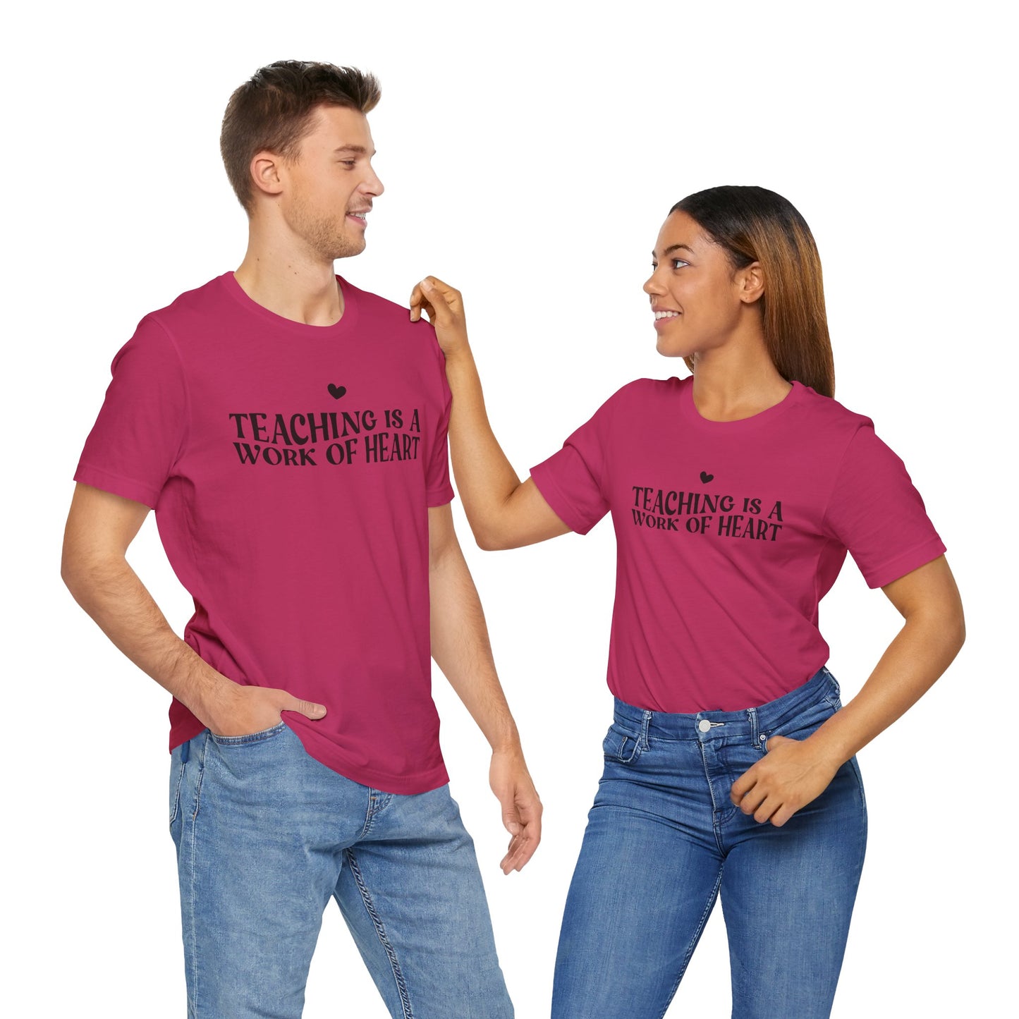 Teaching is a Work of Heart Tee | Unisex Jersey Short Sleeve T-Shirt for Educators