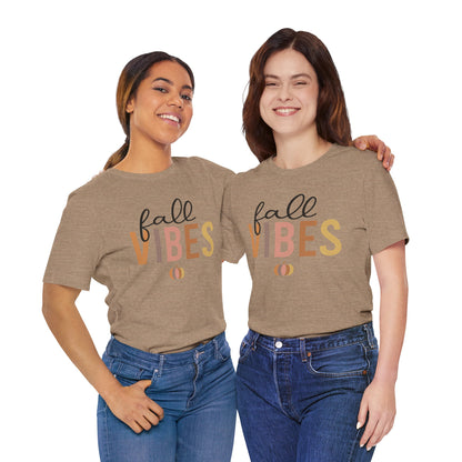 Fall Vibes Tee, Autumn T-Shirt, Seasonal Graphic Tee, Thanksgiving Outfit, Cozy Casual Wear, Pumpkin Spice Shirt