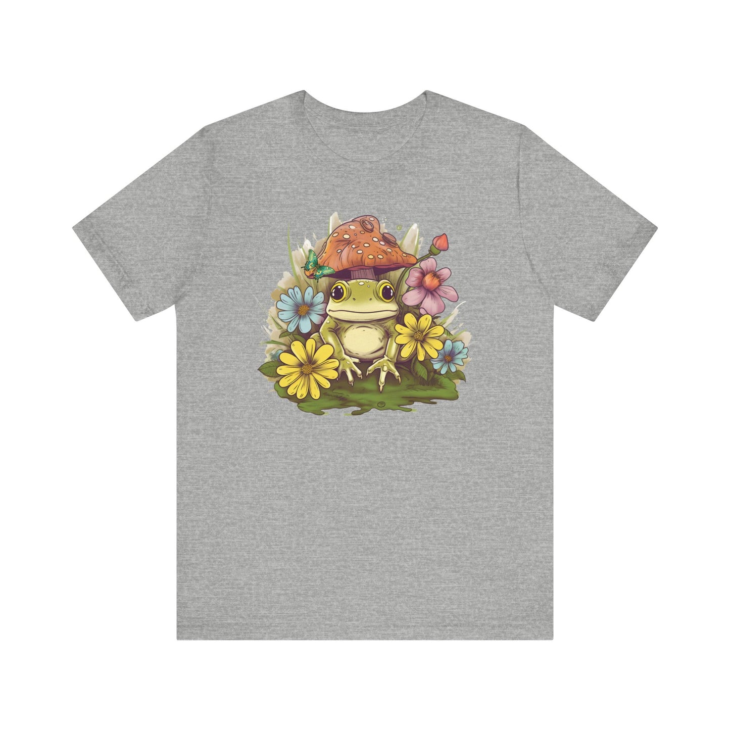 Cute Frog and Flower Unisex Jersey Tee
