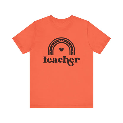 Teacher Rainbow Tee - Unisex Short Sleeve T-Shirt