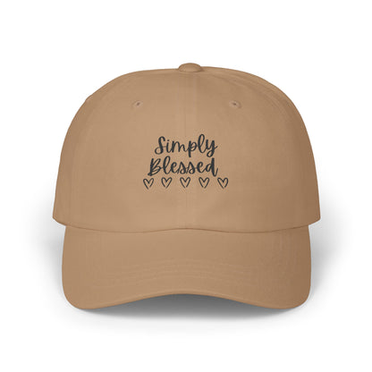 Simply Blessed Classic Dad Cap - Casual White Hat for Everyday Wear