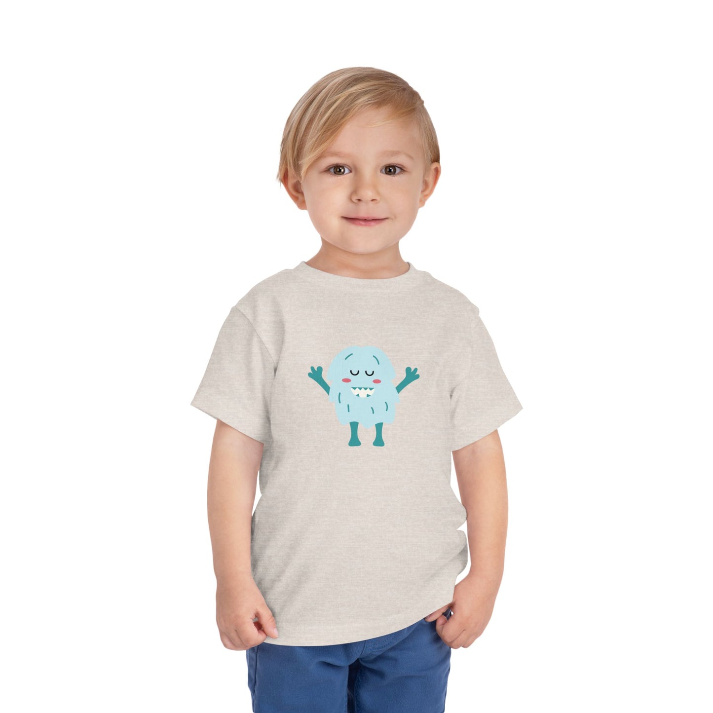 Cute Monster Toddler Short Sleeve Tee - Adorable Playful Shirt for Kids