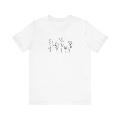 Floral Graphic Tee - Casual Comfort for Nature Lovers