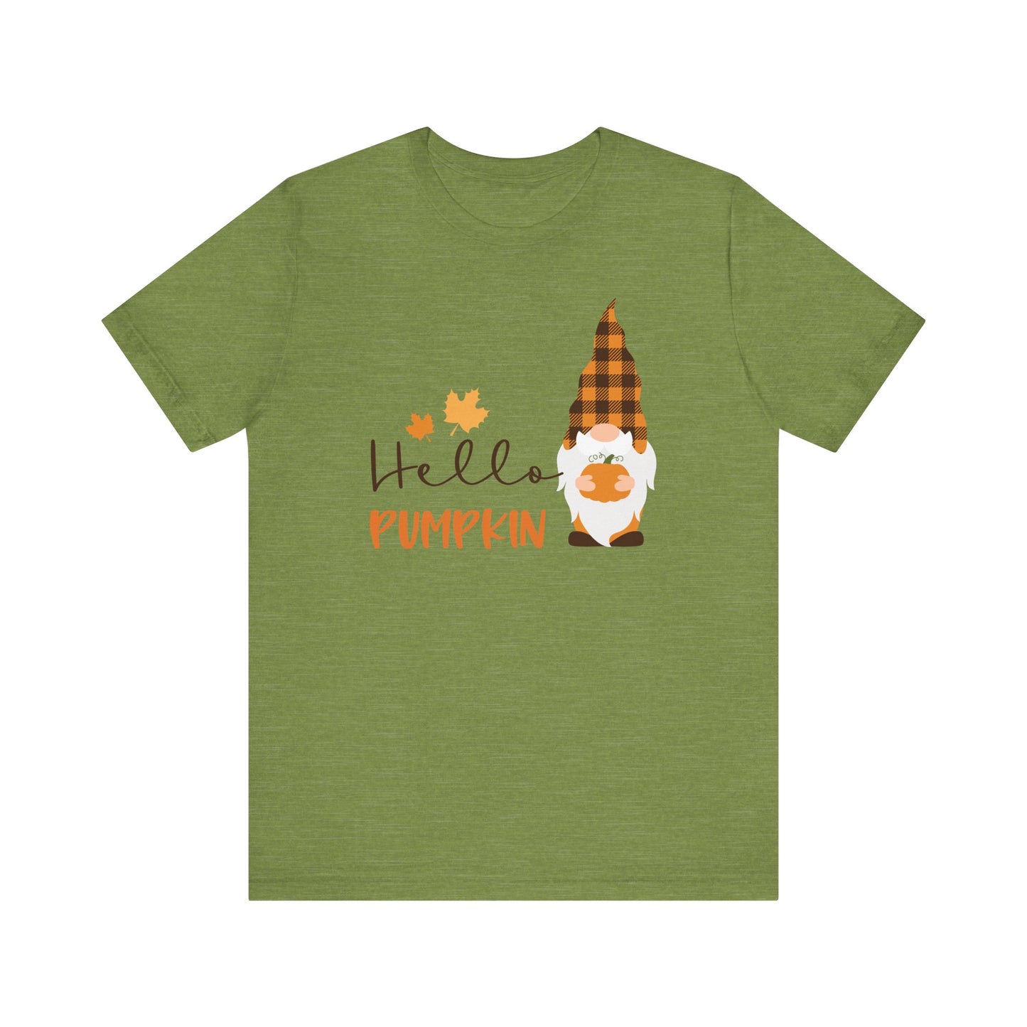 Hello Pumpkin Fall Gnome Tee, Autumn T-Shirt, Halloween Shirt, Graphic Tee, Seasonal Apparel, Gift for Fall Lovers