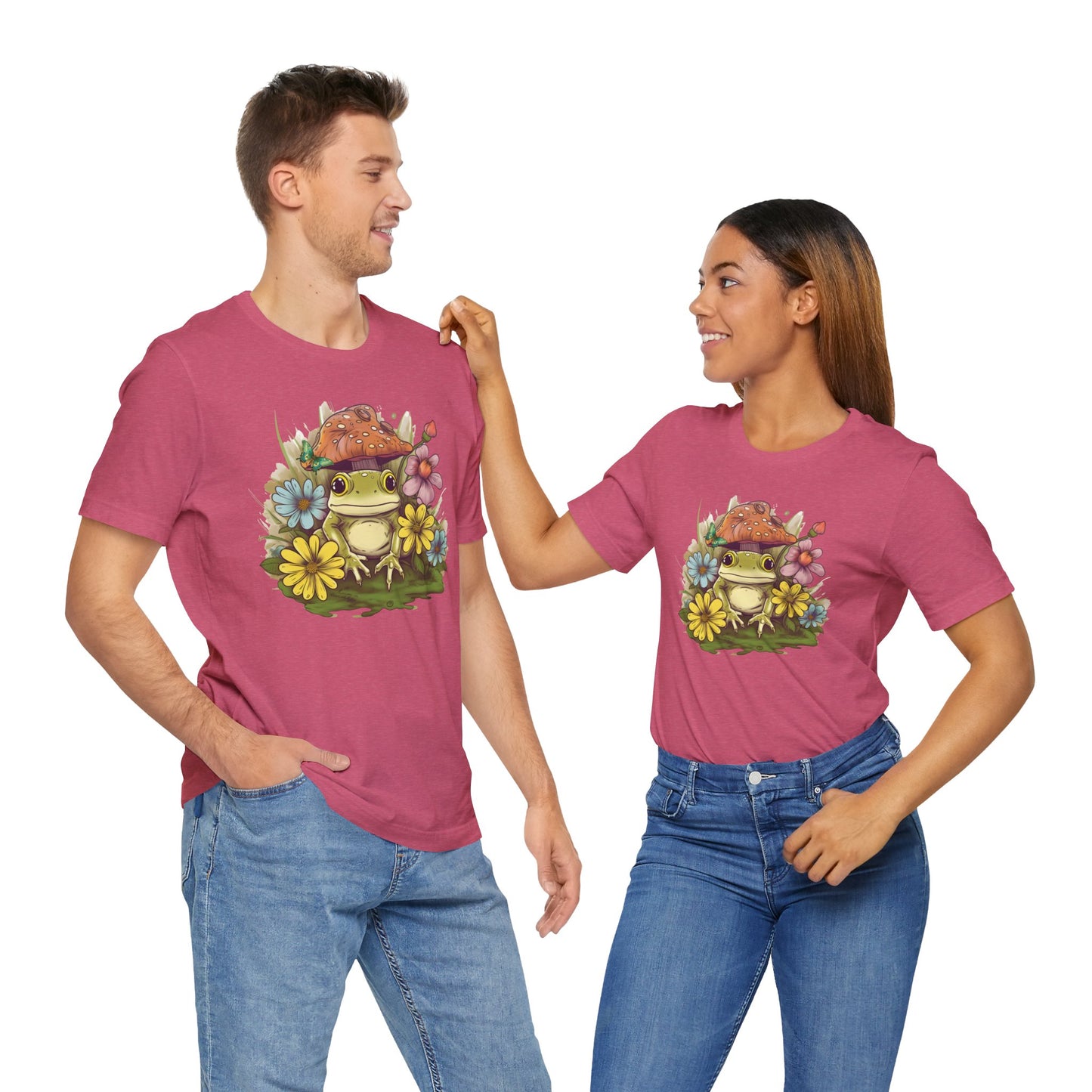 Cute Frog and Flower Unisex Jersey Tee