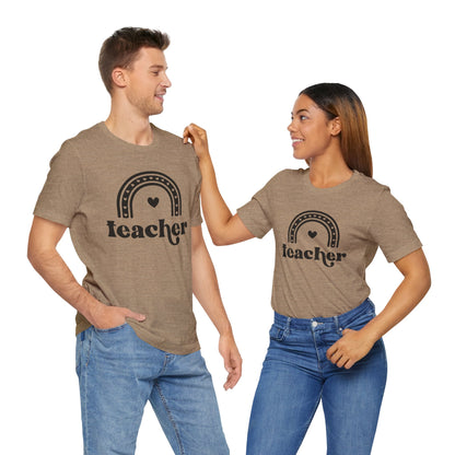 Teacher Rainbow Tee - Unisex Short Sleeve T-Shirt