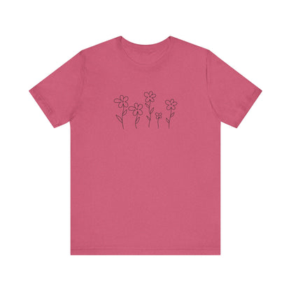Floral Graphic Tee - Casual Comfort for Nature Lovers