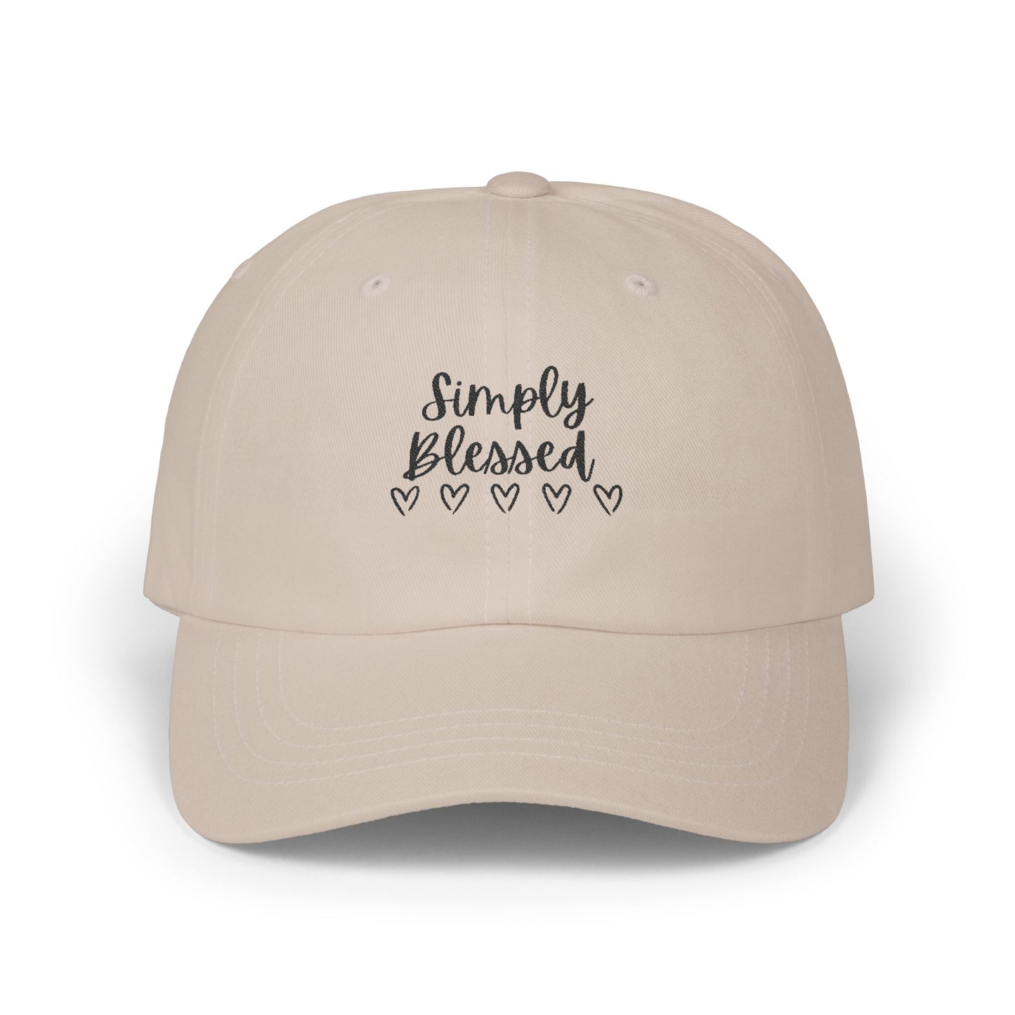 Simply Blessed Classic Dad Cap - Casual White Hat for Everyday Wear